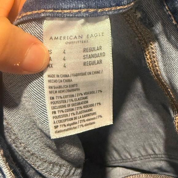 American Eagle Jeans Womens 4 (fit 26x30) blue Super High Rise Flare stretch - Picture 12 of 13